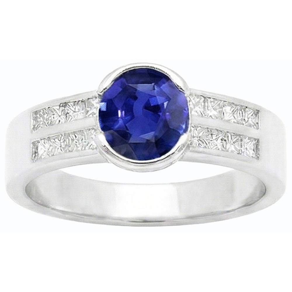 echter round diamant 2.50Karat ring Profilansicht