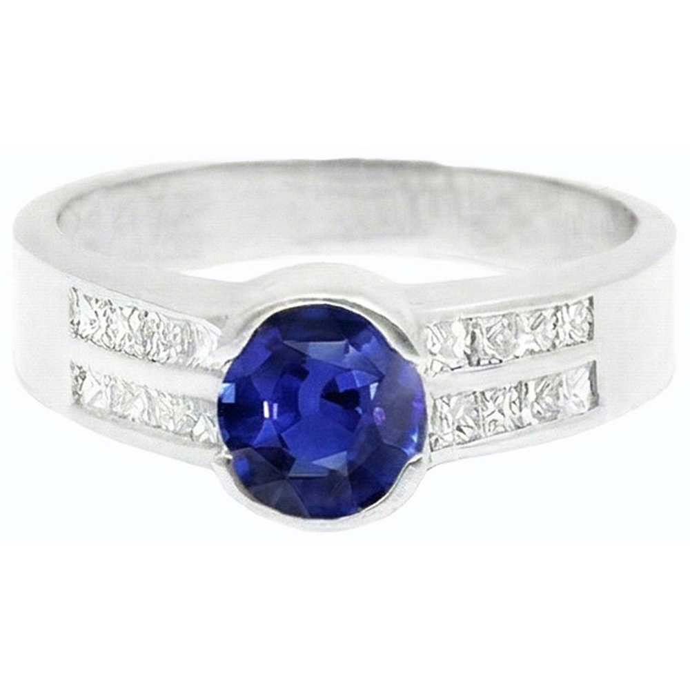echter round diamant 2.50Karat ring auf Weiß