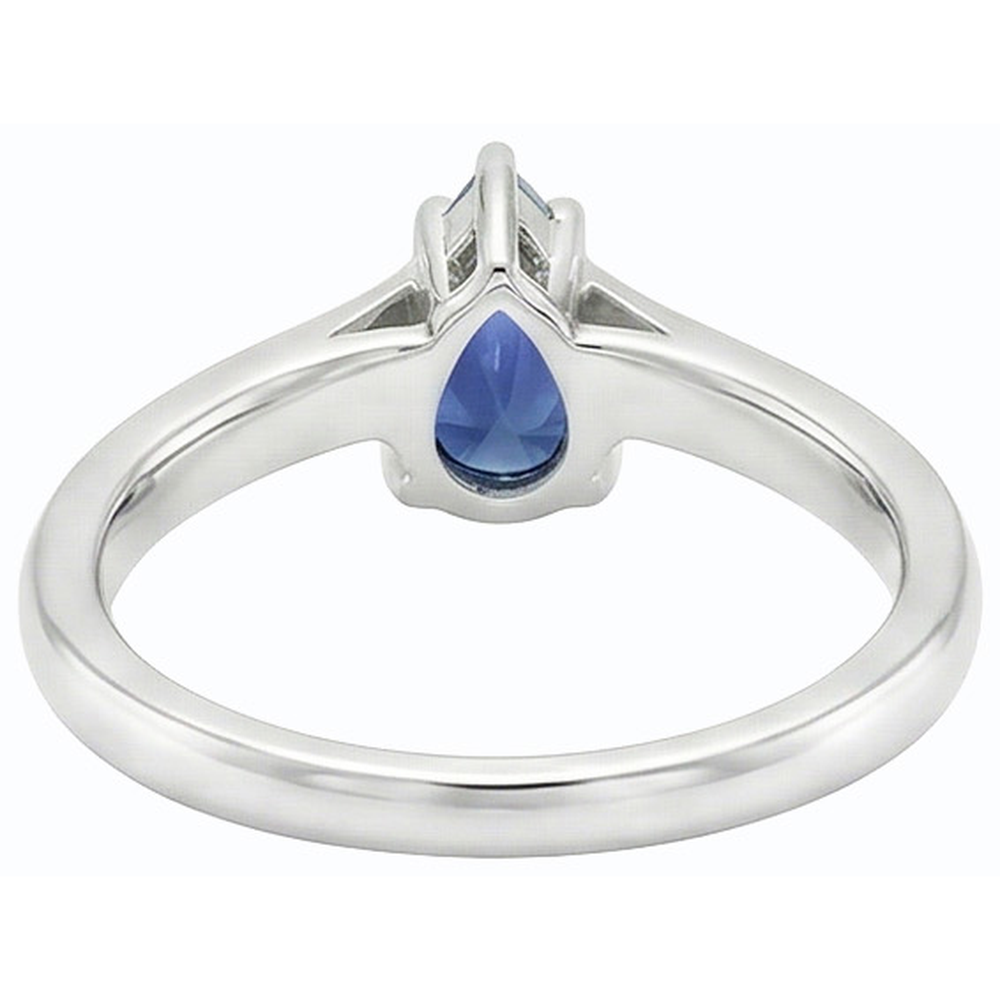 echter round diamant 1.25Karat ring Draufsicht