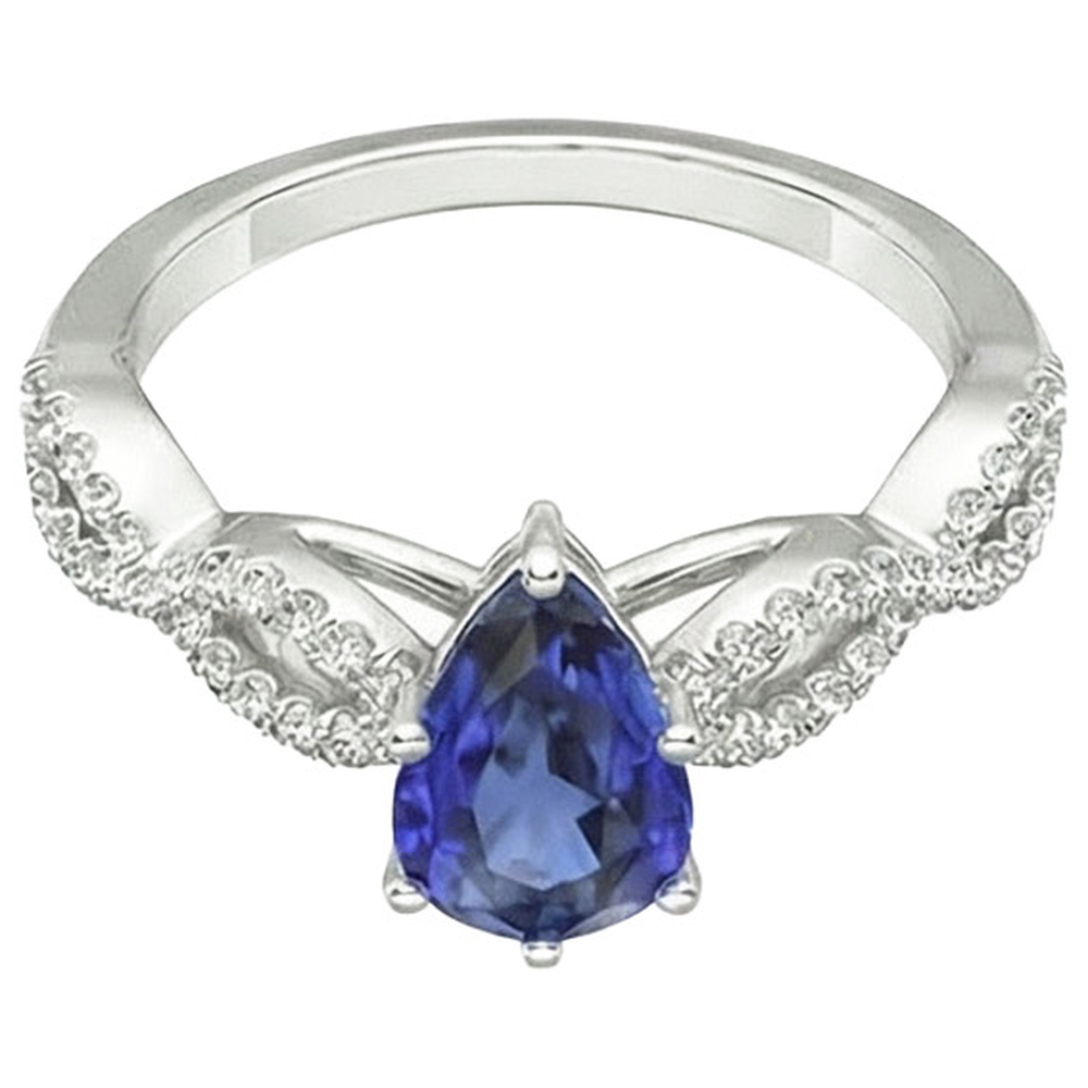 echter round diamant 3.50Karat ring Draufsicht