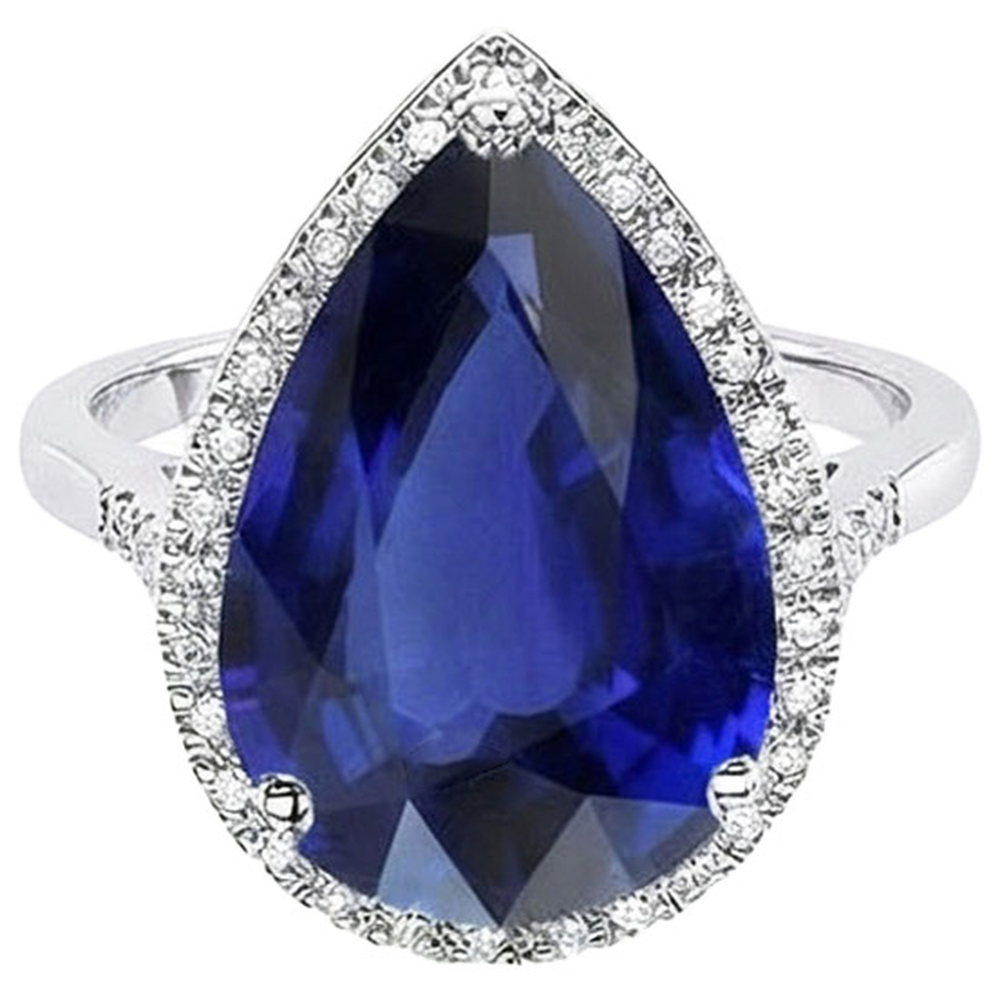 echter oval diamant 7.50Karat ring Seitenansicht
