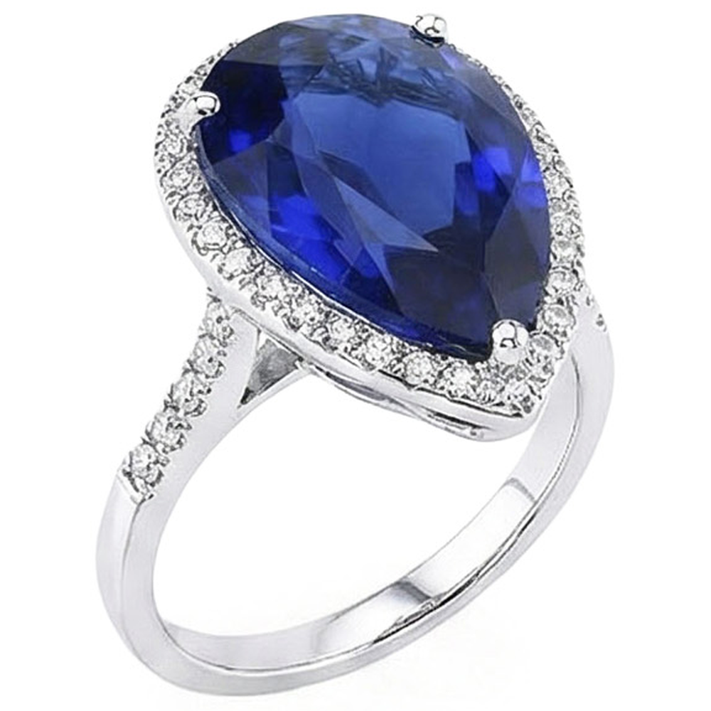 echter oval diamant 7.50Karat ring Profilansicht