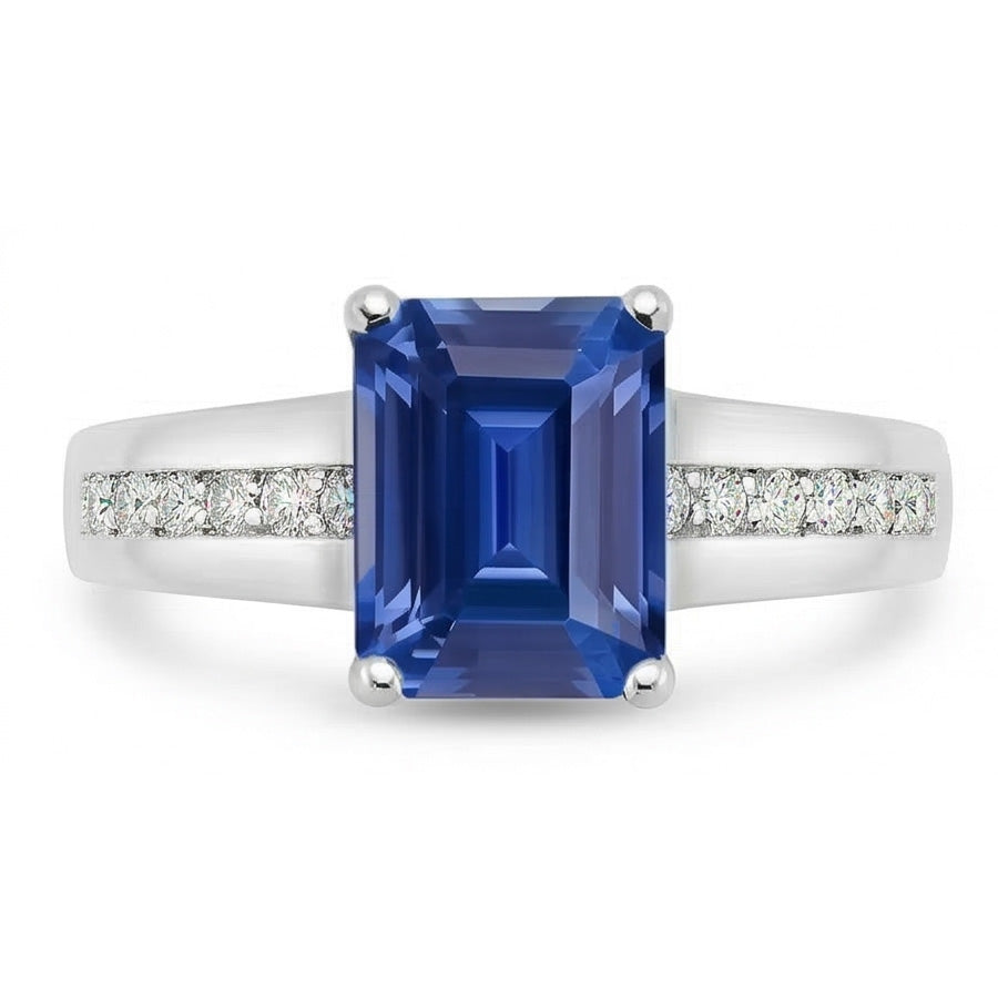 echter baguette diamant 2.50Karat ring Seitenansicht
