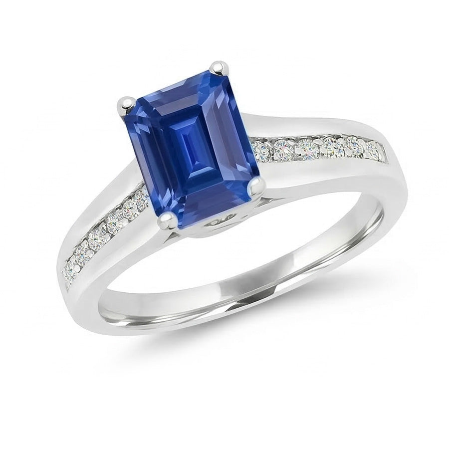 echter baguette diamant 2.50Karat ring Profilansicht