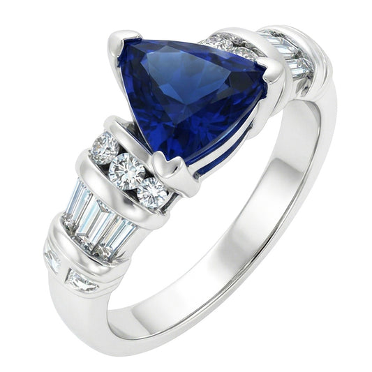 echter trillion diamant 2Karat ring Vorderansicht