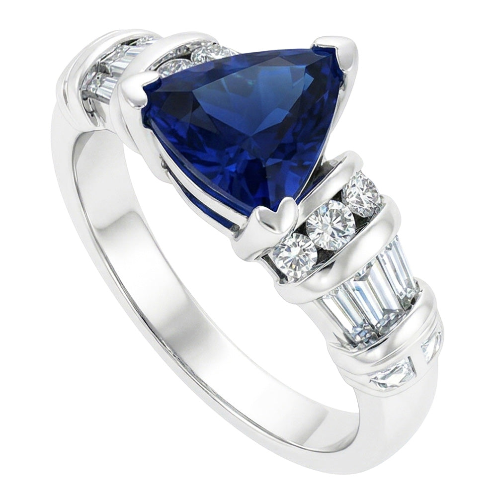 echter trillion diamant 2Karat ring Seitenansicht