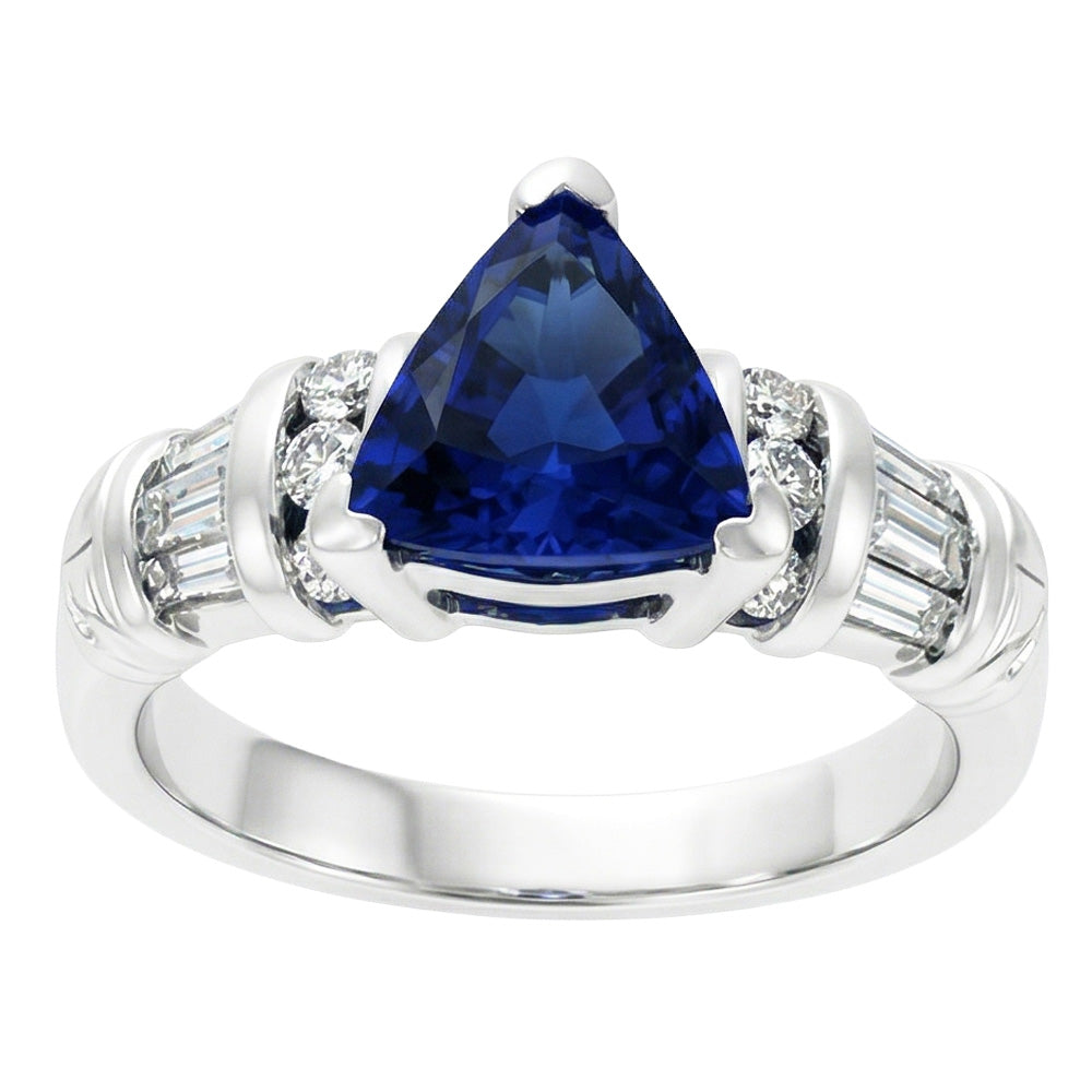 echter trillion diamant 2Karat ring Draufsicht