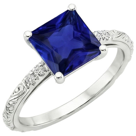 echter round diamant 5.25Karat ring Seitenansicht
