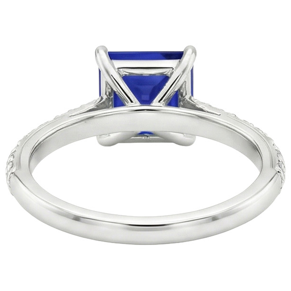 echter round diamant 5.25Karat ring Draufsicht