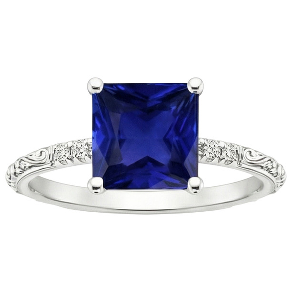 echter round diamant 5.25Karat ring Profilansicht