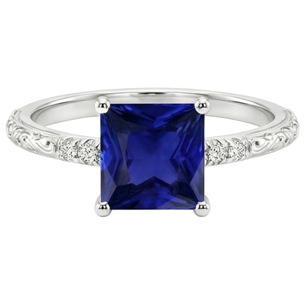 echter round diamant 5.25Karat ring auf Weiß