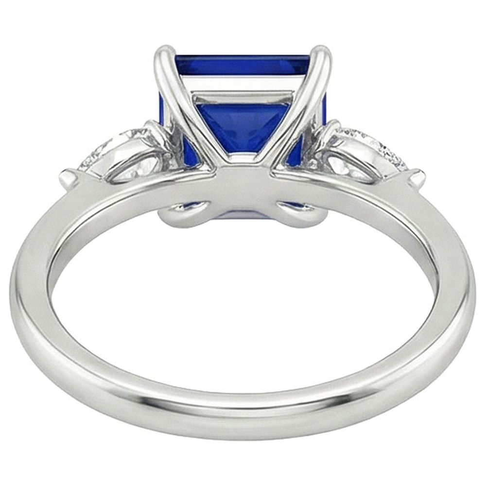 echter princess diamant 4Karat ring auf Weiß