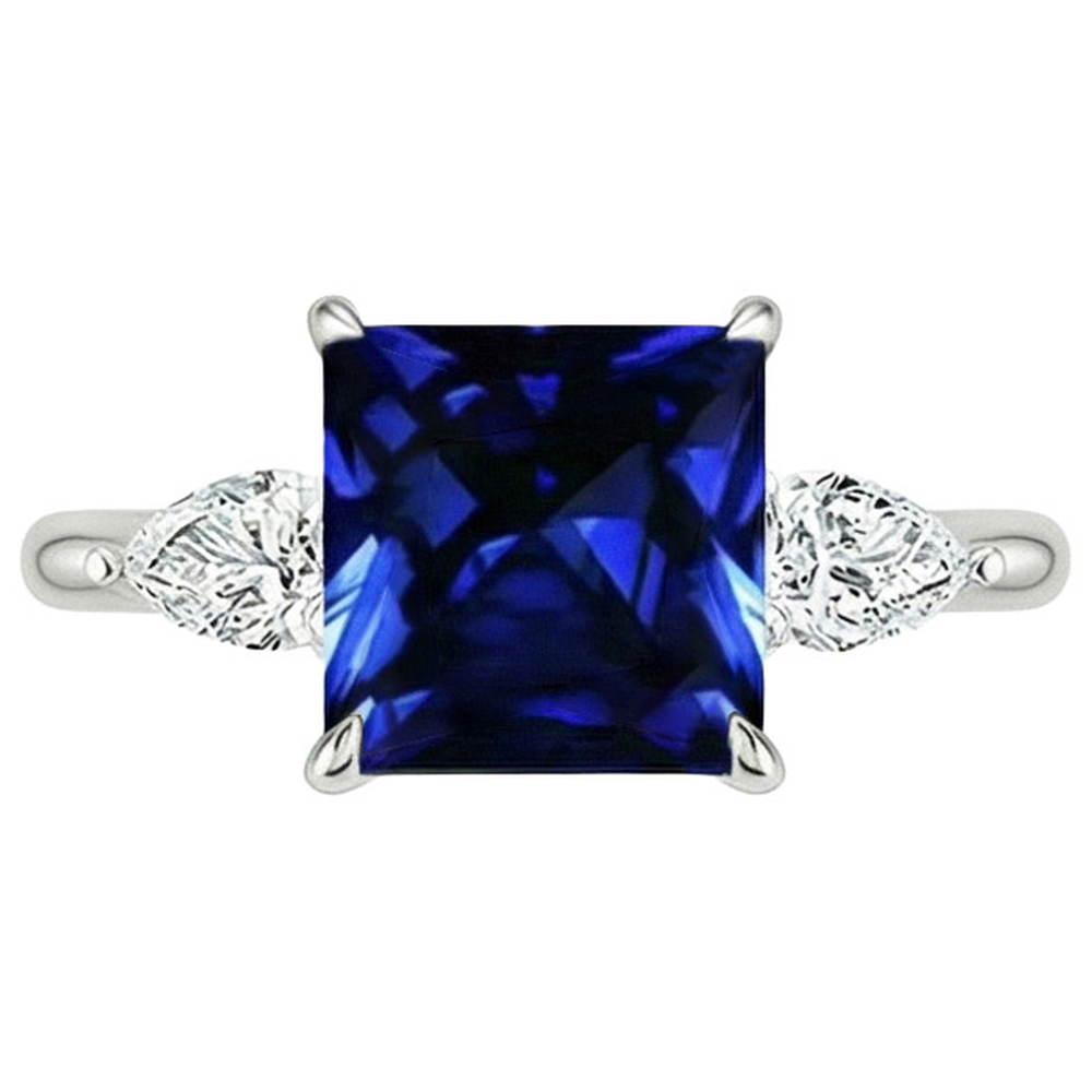 echter princess diamant 4Karat ring Detailansicht