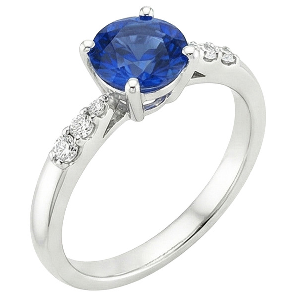 echter round diamant 2.50Karat ring Seitenansicht