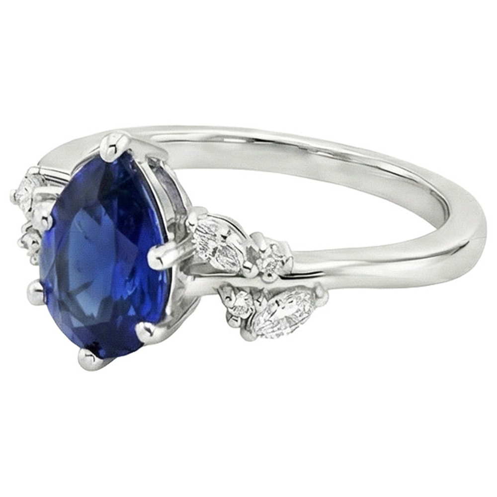 echter marquise diamant 6.75Karat ring Draufsicht