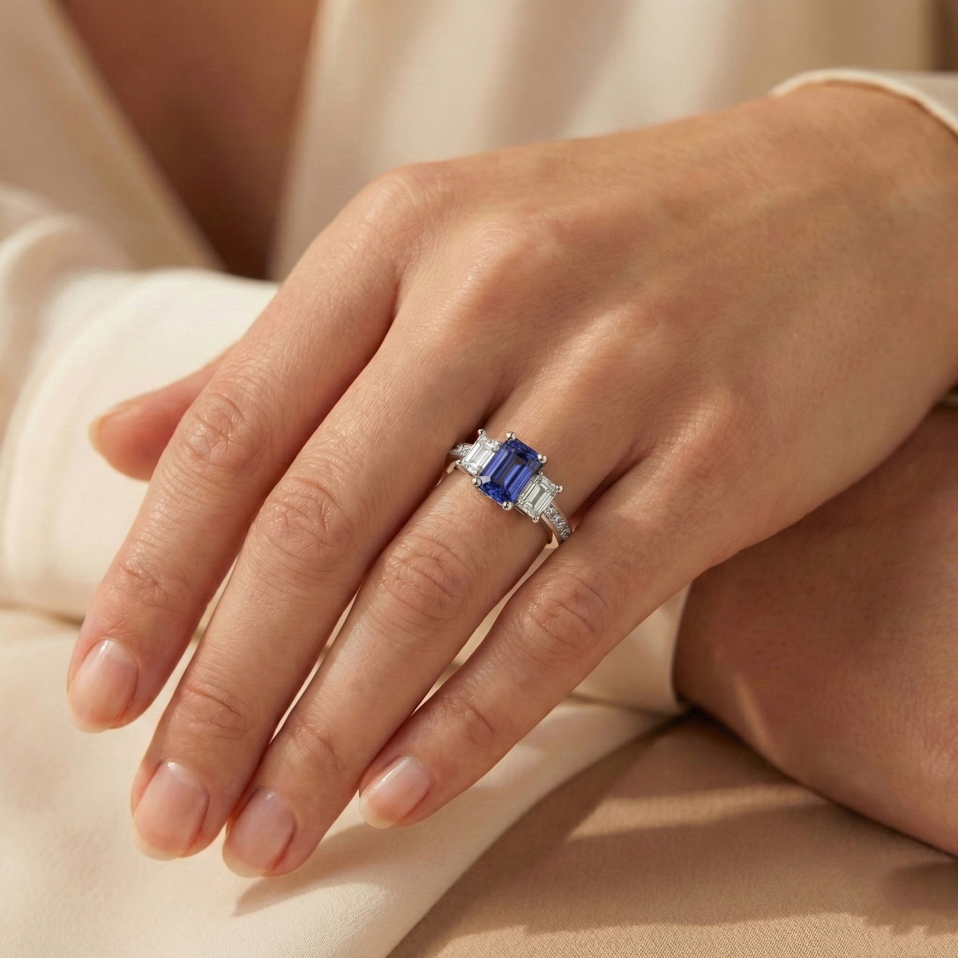 echter princess diamant 3Karat ring Band Detail