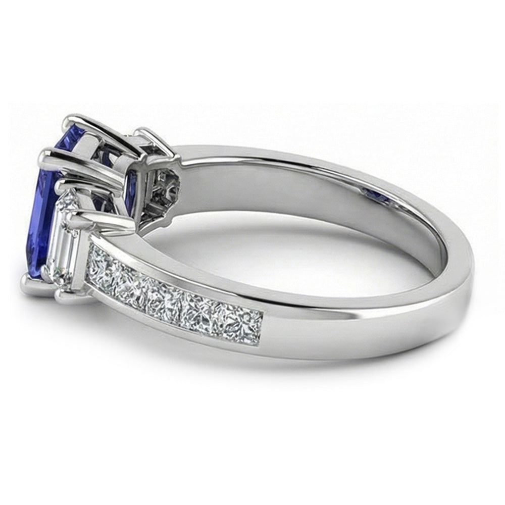 echter princess diamant 3Karat ring Draufsicht