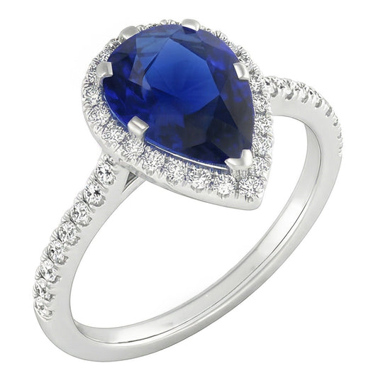 Naturreiner Royalblauer Saphir Edelstein-Ring – 14 Karat
