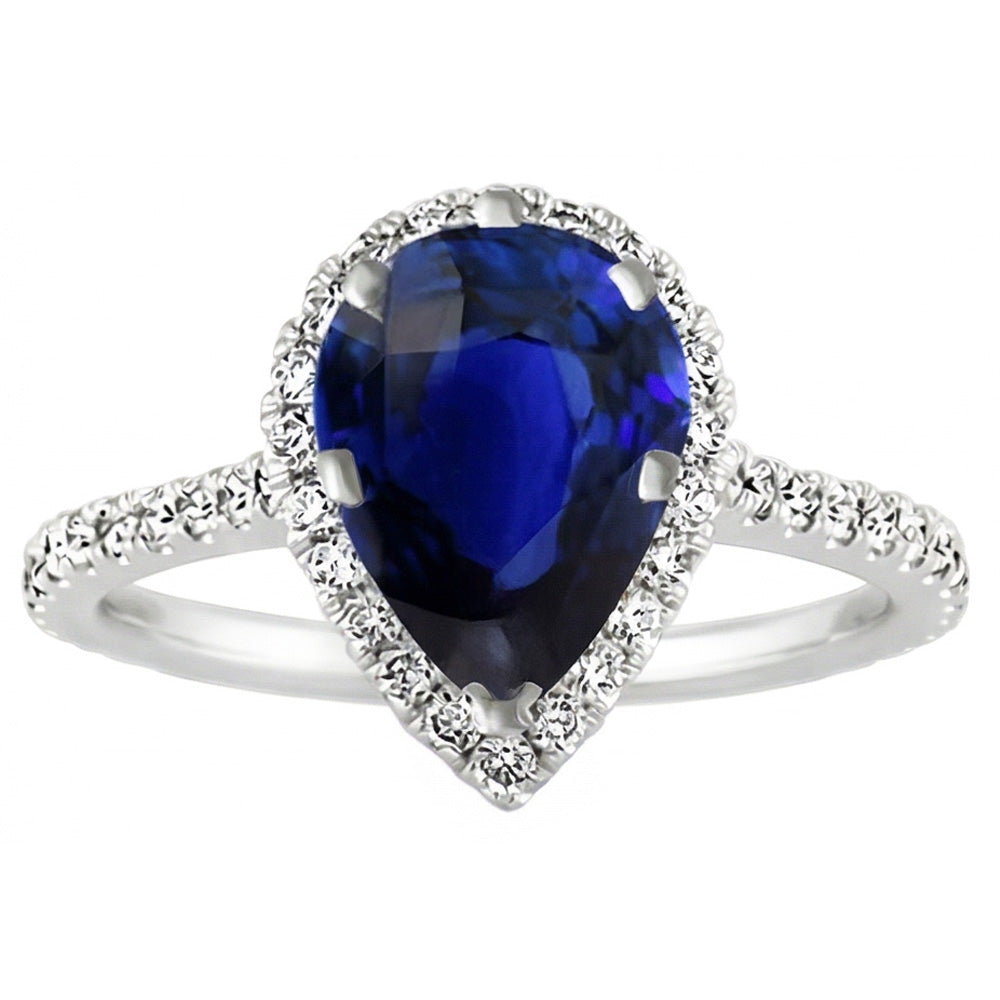 Naturreiner Royalblauer Saphir Edelstein-Ring – 14 Karat