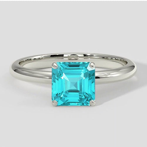 Neonblauer Paraiba-Solitärring