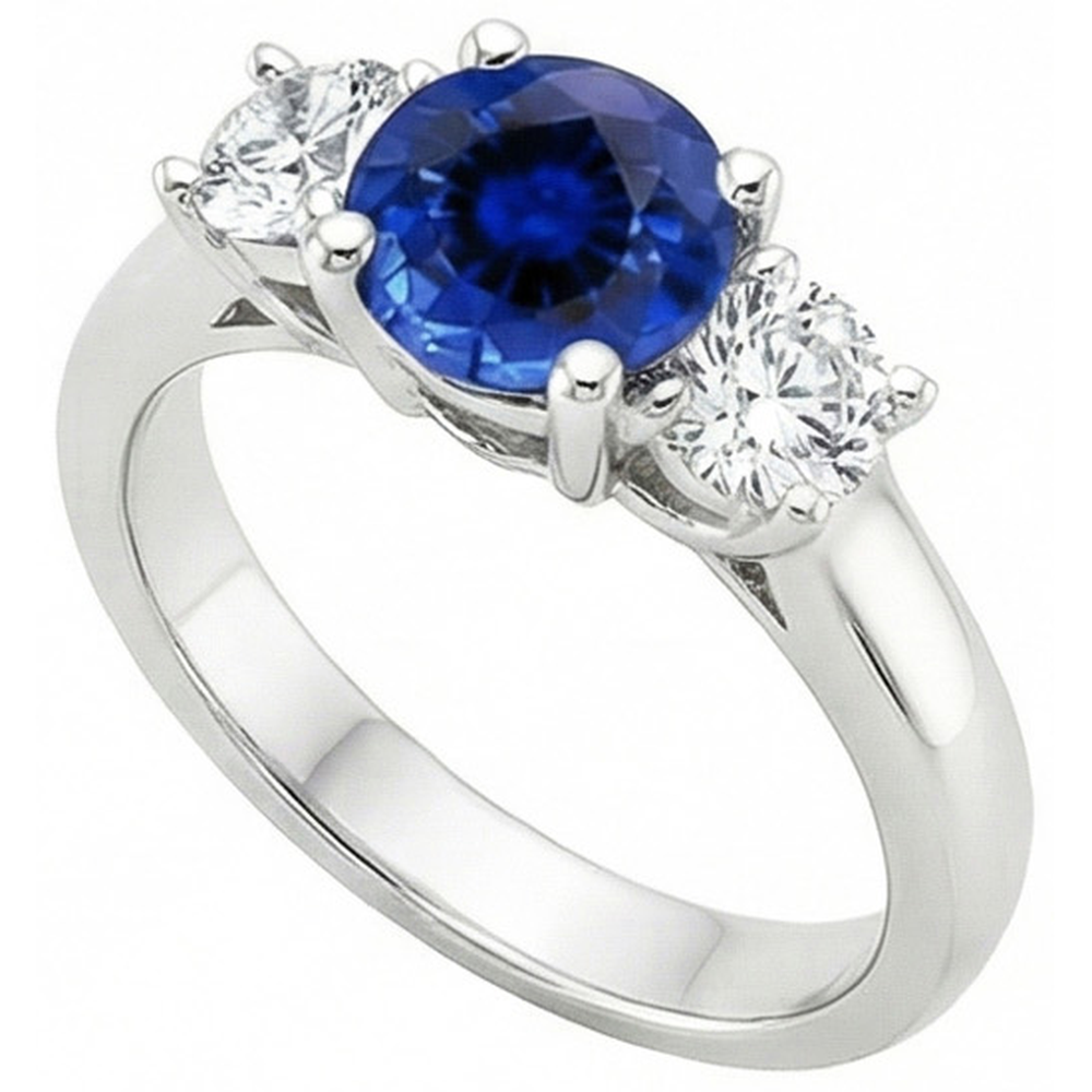 echter round diamant 3Karat ring Draufsicht
