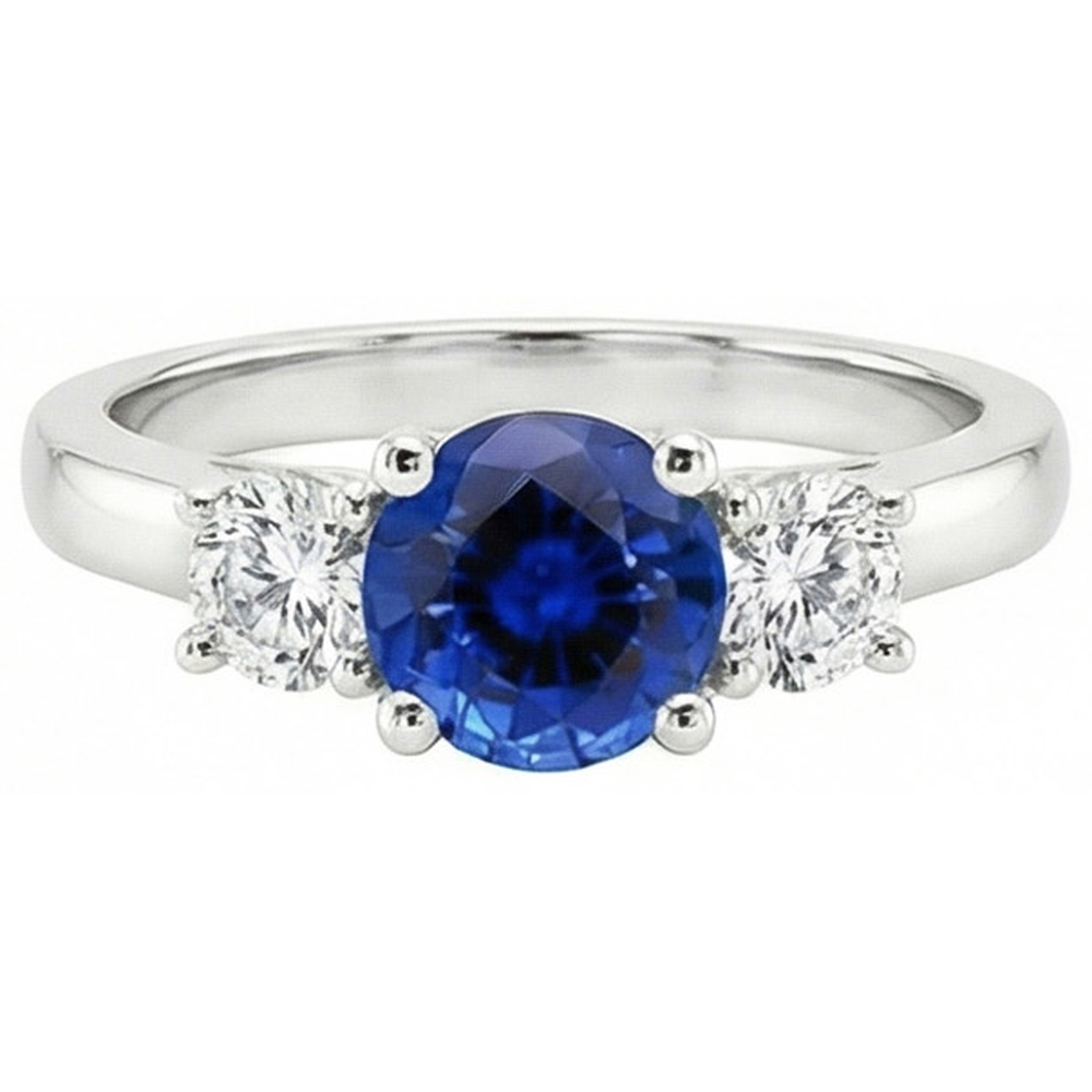 echter round diamant 3Karat ring Detailansicht