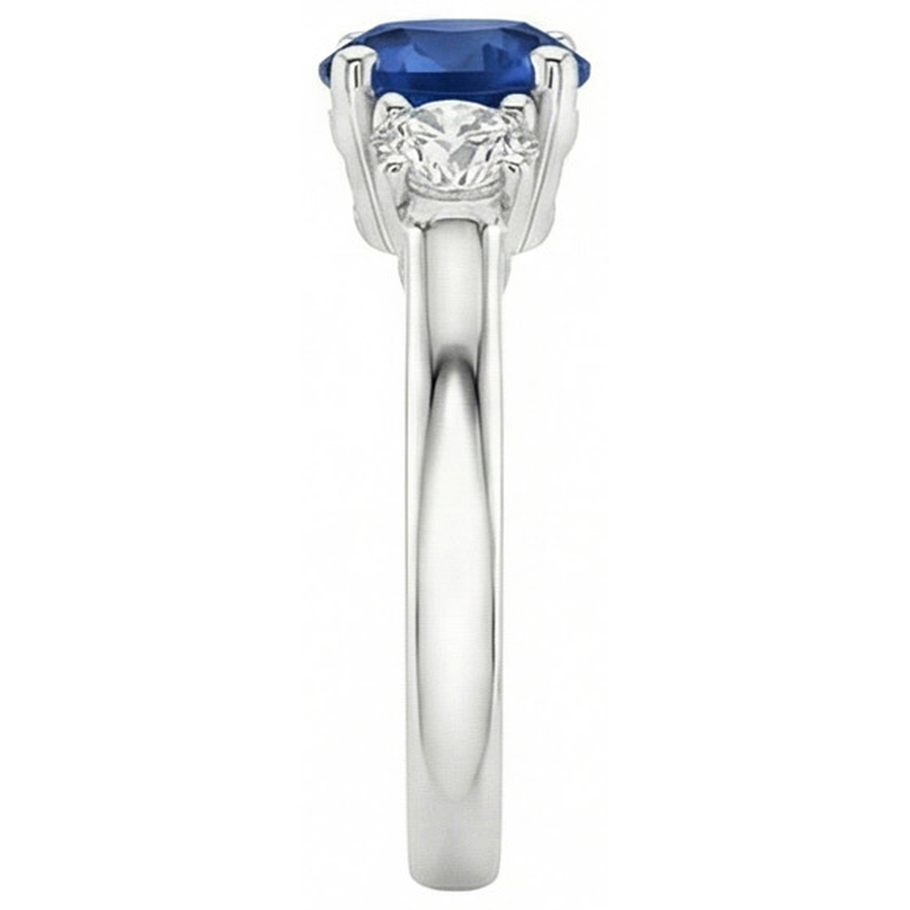 echter round diamant 3Karat ring Profilansicht