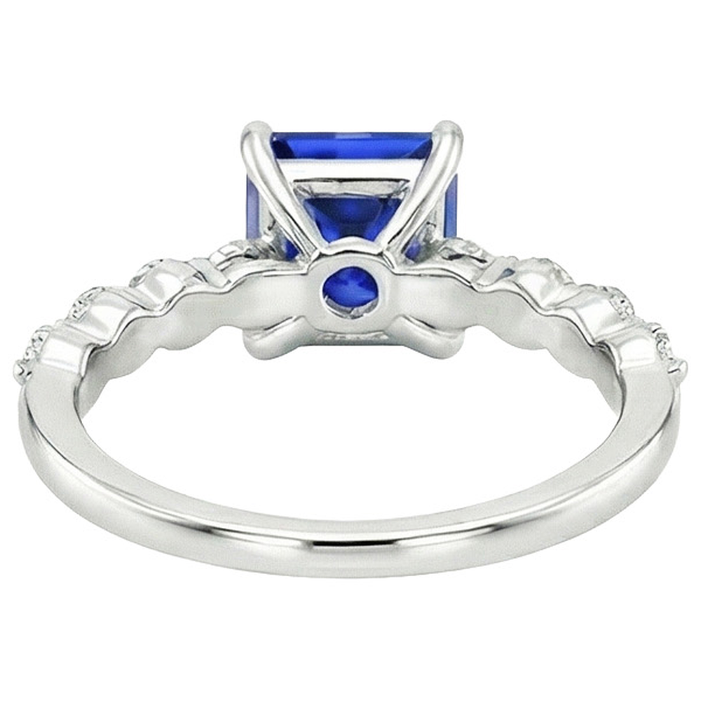 echter princess diamant 4Karat ring Profilansicht