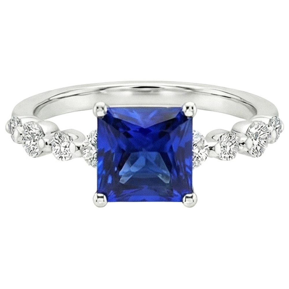 echter princess diamant 4Karat ring Detailansicht