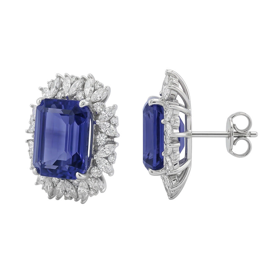echter marquise diamant 4Karat ohrring Seitenansicht