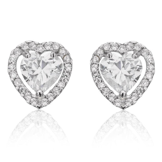 echter round diamant 2.40Karat ohrring Vorderansicht