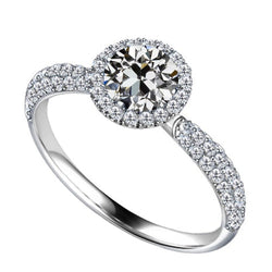 Luxuriöser Brillant Halo-Verlobungsring – 2,50 Karat 14K Weißgold