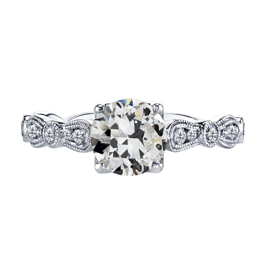 Naturreiner Edler Diamant Brautring 2,50 Karat 14K Weißgold – Hauptansicht