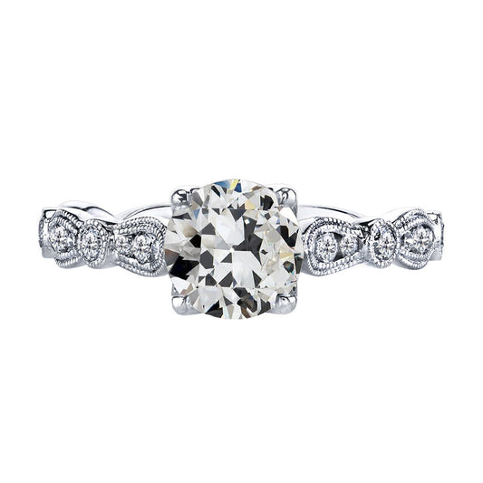 Naturreiner Edler Diamant Brautring 2,50 Karat 14K Weißgold – Hauptansicht