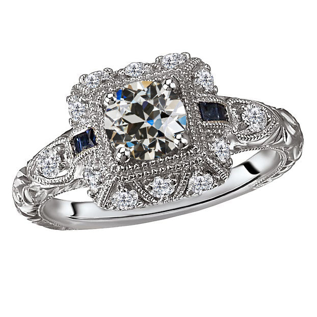 Glänzender Edler Diamant Brautring 1 Karat – Hauptansicht