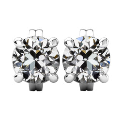 Brillant im Antik-Kissen-Schliff Ohrringe 3,50 Karat – 14K