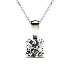Authentischer Diamant Anhänger 1 Karat – 14 Karat Weißgold
