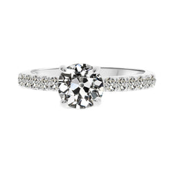 Designer Edler Diamant Akzent-Solitär-Ring 1 Karat – 14K