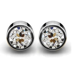 Edler Diamant Ohrringe – Antik-Kissen-Schliff 2 Karat 14 Karat