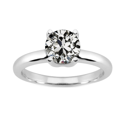 Solitär-Verlobungsring 14K Weißgold mit Diamant – Hauptansicht