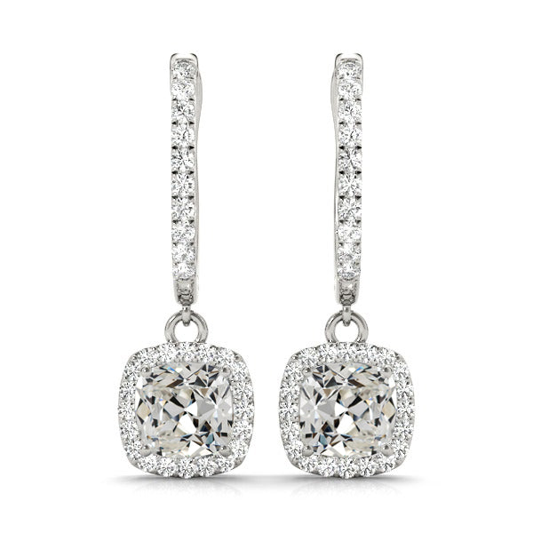 Ohrhänger 14K Weißgold mit Edler Diamant – Hauptansicht