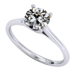 Echter Brillant Solitär-Ring 2 Karat – 14K Weißgold
