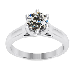 Erdgewonnener Diamant Solitär-Ring 2 Karat – 14 Karat Weißgold