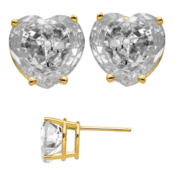 Herzform Brillant Ring in 14K Gelbgold – Hauptansicht