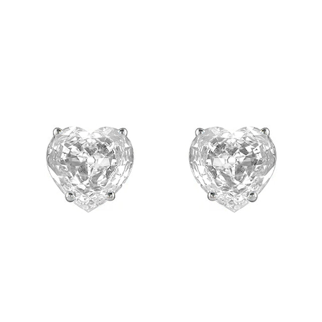 Schimmernder Edler Diamant Ohrstecker 5 Karat – Frontansicht