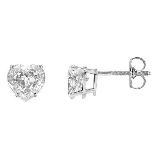 Ohrstecker 14K Weißgold mit Edler Diamant – Hauptansicht