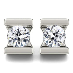 Schimmernder Diamant Ohrstecker 2 Karat – 14K Weißgold