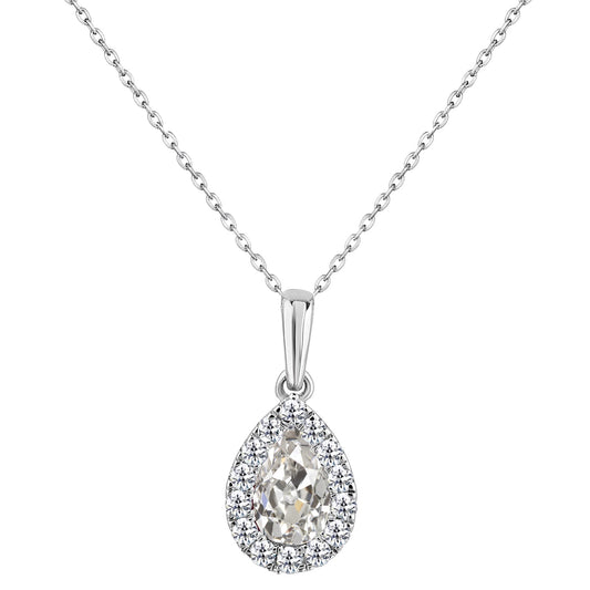 Edler Diamant Hänge-Anhänger 2,50-Karat 14K Weißgold – Hauptansicht