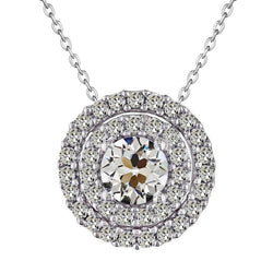 Anhänger-Halskette 14K Weißgold – Edler Diamant