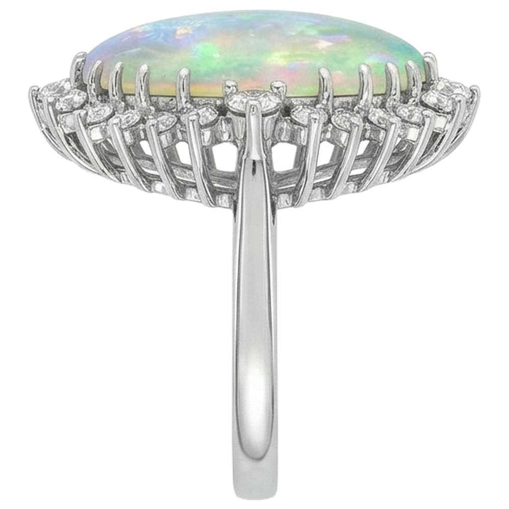 echter oval opal 10.25Karat ring Detailansicht